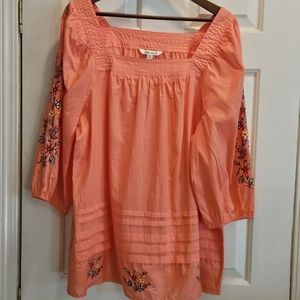 🌺 Pioneer Woman Square Blouse 3/4 Sleeve Size XXXL